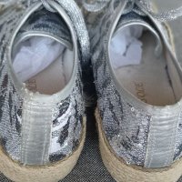 Сребристи еспадрили, снимка 3 - Дамски ежедневни обувки - 36583929