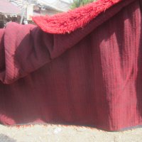 голям 220х150м. китеник губер халище килим червен цвят, вълна, вълнен, снимка 6 - Други - 30189010