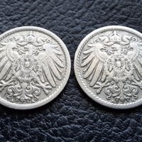 Стара монета 5 пфенига 1907 г. буква А ,2 броя - Германия- топ цена, снимка 9 - Нумизматика и бонистика - 39766966