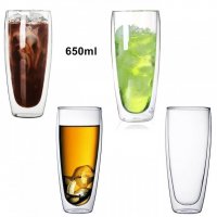 2963 Чаша от двустенно стъкло за топли, студени напитки, снимка 15 - Чаши - 35356468