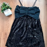 ZARA# черна с пайети# НОВА# вечерна рокля# размер XS, снимка 1 - Рокли - 42290496