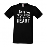 Мъжка тениска, Beer Never Broke My Heart,Бира,Бирфест,Beerfest,Подарък,Изненада,Рожден Ден, снимка 9 - Тениски - 36376815