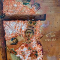 Стара руска икона-Константин и Елена , снимка 14 - Икони - 44479095