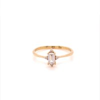 Златен дамски пръстен 1,38гр. размер:55 14кр. проба:585 модел:20065-2, снимка 1 - Пръстени - 42528837