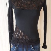 Атрактивна елегантна дамска блуза, снимка 1 - Блузи с дълъг ръкав и пуловери - 42862795