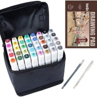 Комплект 60 бр двустранни цветни маркери , снимка 1 - Рисуване и оцветяване - 40865620
