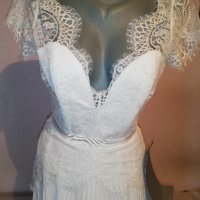 Булчинска сватбена дълга бяла рокля Asos, нова, с етикет, р-р S, снимка 14 - Рокли - 37487233