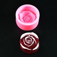 6,5 см голяма и дълбока роза силиконов молд форма фондан гипс сапун свещ, снимка 6 - Форми - 36824515
