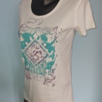 Тениска с къс ръкав и щампа "Traky" by Esprit / голям размер , снимка 2 - Тениски - 29140239