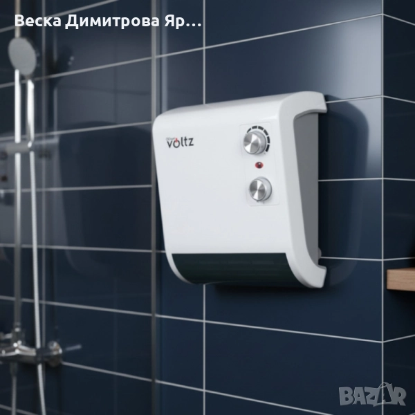 Отоплителна печка за баня Voltz OV51970J – 2000W, вентилатор, водоустойчива, снимка 1