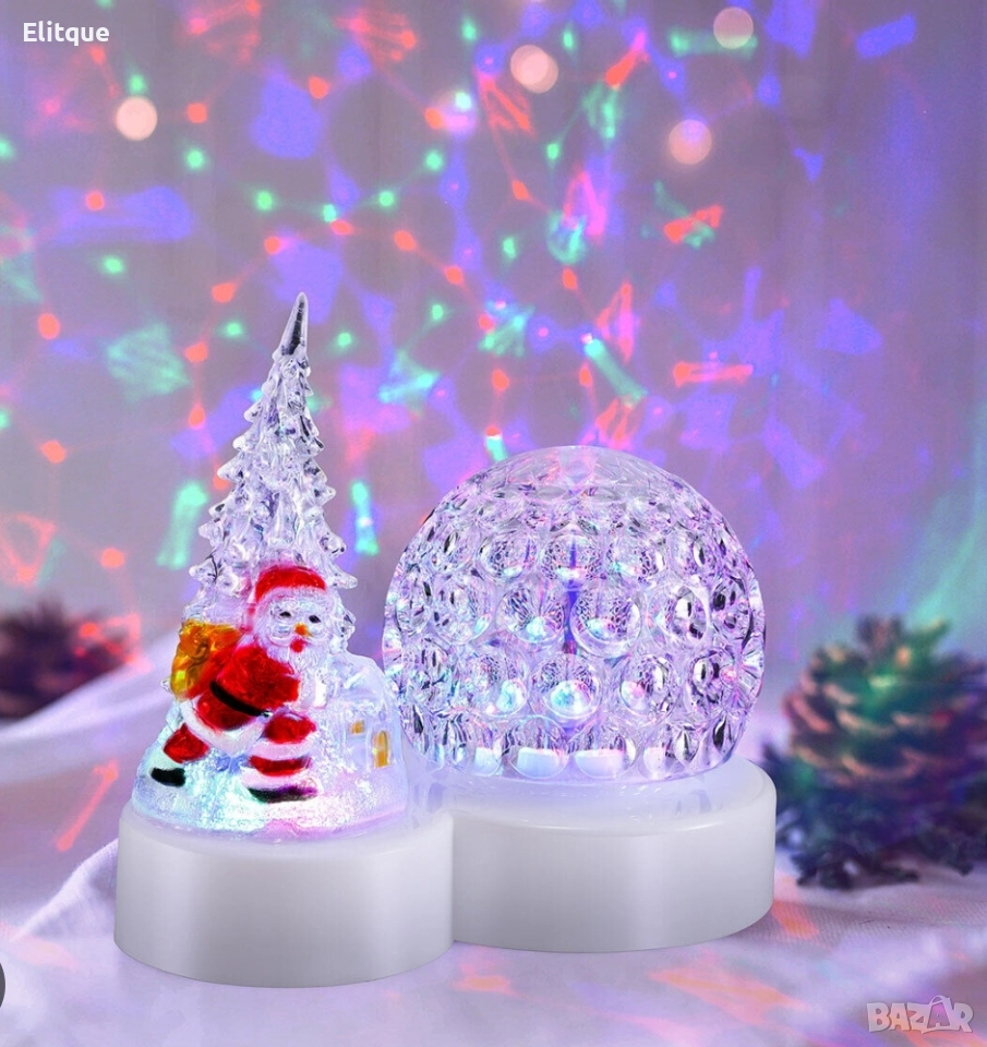 Коледна LED лампа с декоративни орнаменти, снимка 1