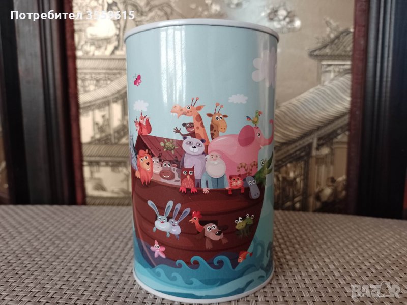 метална детска касичка с животни, снимка 1