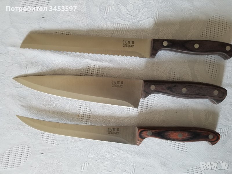 Нови ножове Професионални Cemo Molybden Vanadium - 3 броя, снимка 1