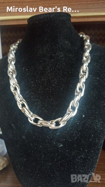 Масивен къс сребърен синджир , печати 925 , дължина 45см ., снимка 1