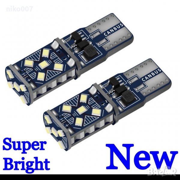 Супер ярки T10 LED крушки Canbus без грешка-Дневни светлини , снимка 1