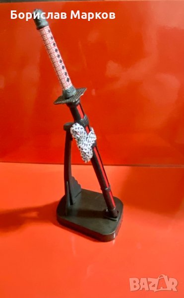 Нож,меч,сабя,Катана-за писма с стойка и кания, снимка 1