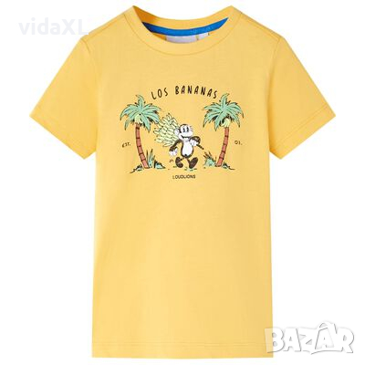 Детска тениска, светла охра, 116(SKU:11686, снимка 1