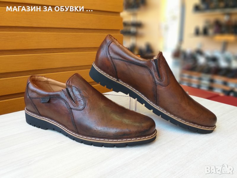 МЪЖКИ ОБУВКИ-ЕСТЕСТВЕНА КОЖА-БЪЛГАРИЯ код:15Р39, снимка 1