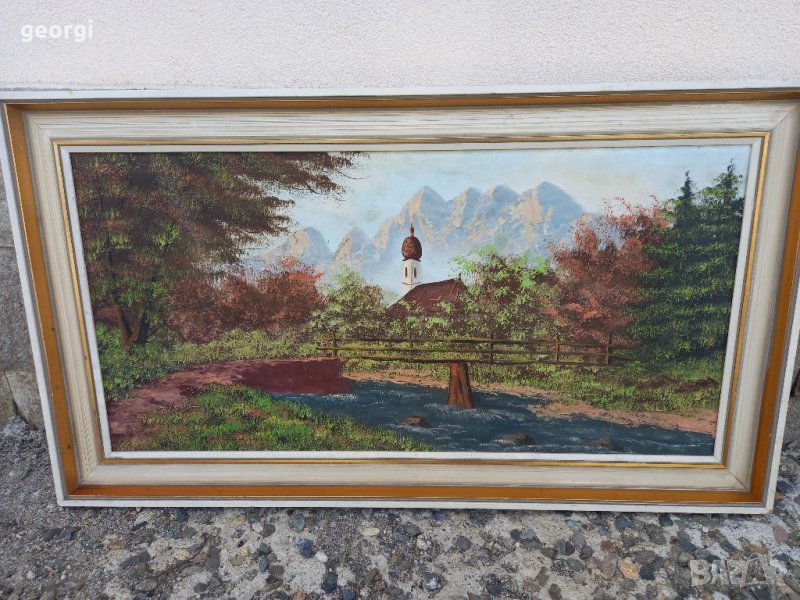 Картина пейзаж върху платно , снимка 1