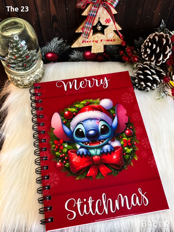 Kоледен тефтер Стич, ръчна изработка, снимка 1