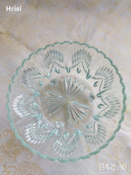 Стъклена фруктиера от 50-60г., снимка 1