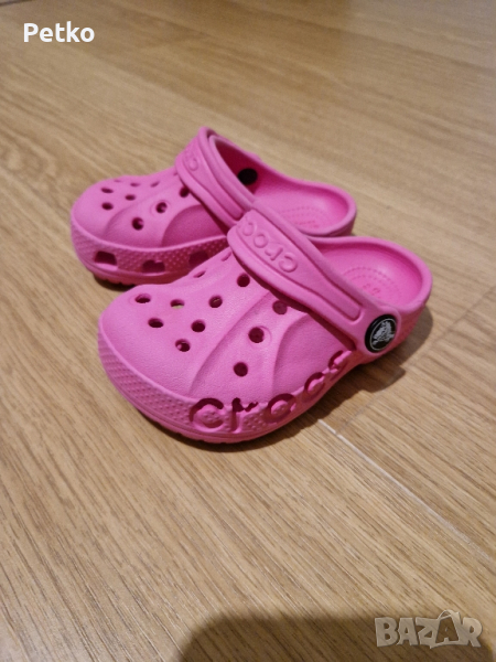 Детски розови чехли Crocs (крокс) за момиче с размер C6 (номер 22-23), снимка 1