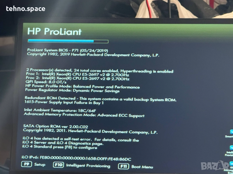 Сървър HP DL360p gen 8- много подходящ за Дата База, снимка 1