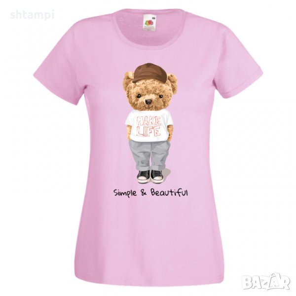 Дамска тениска bear Simple and Beautiful, Мече,Меченце,Животно, Играчка,Изненада,Подарък,Повод,, снимка 1