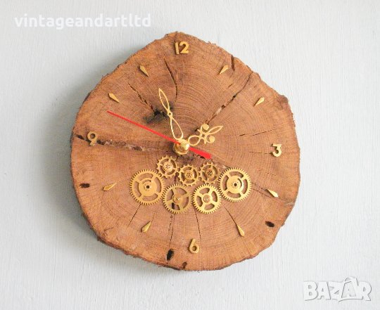 Стенен часовник, Steampunk, арт часовник, снимка 1
