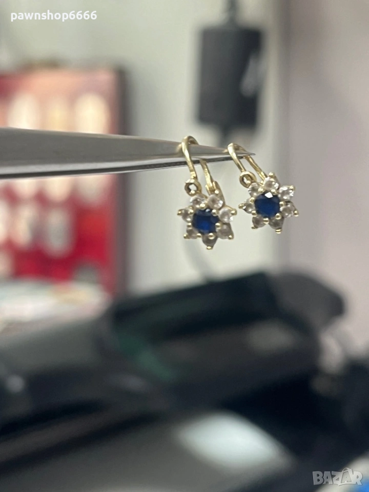 Златни обеци 14 карата, снимка 1