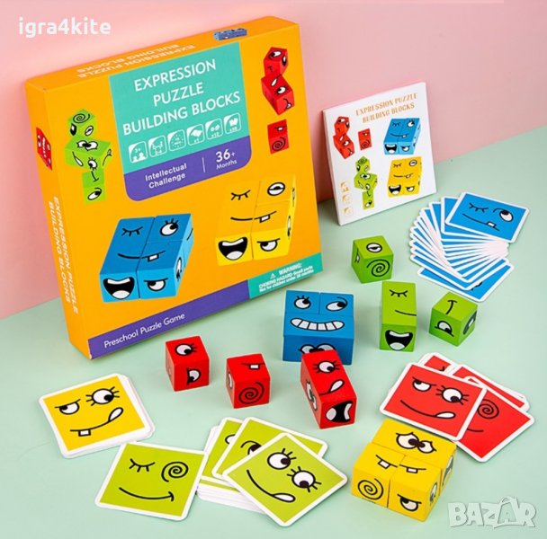 Facematch Дървена играчка с муцунки и емоции. Ново ! , снимка 1