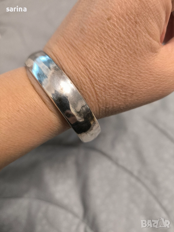 Сребърна гривна, снимка 1