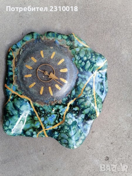 стар дизайнерски часовник от порцелан/керамика, снимка 1