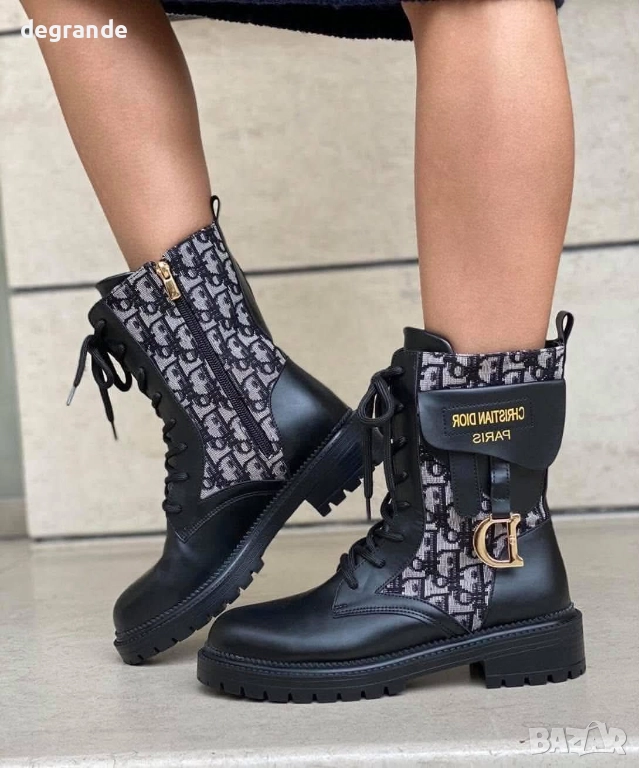 Дамскки боти Dior естественна кожа , снимка 1