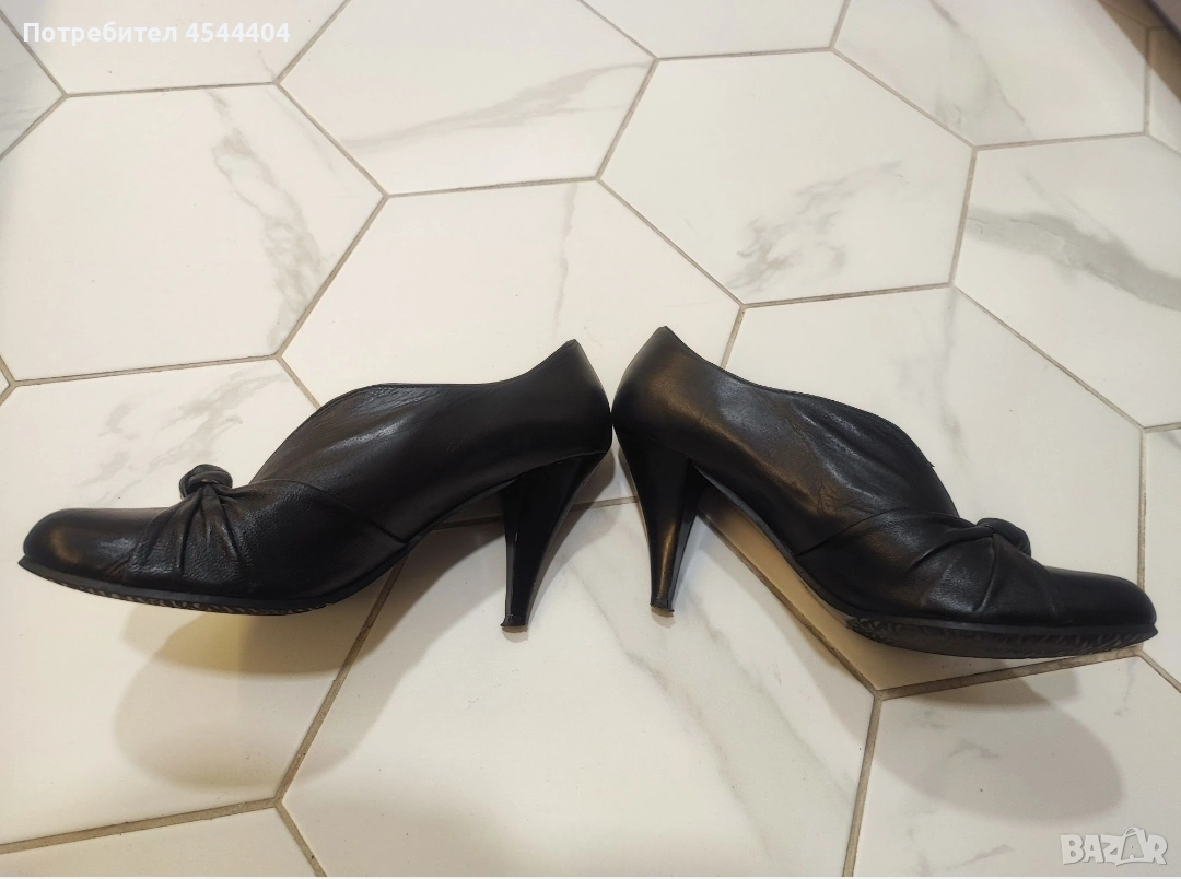 Дамски високи кожени обувки , снимка 1