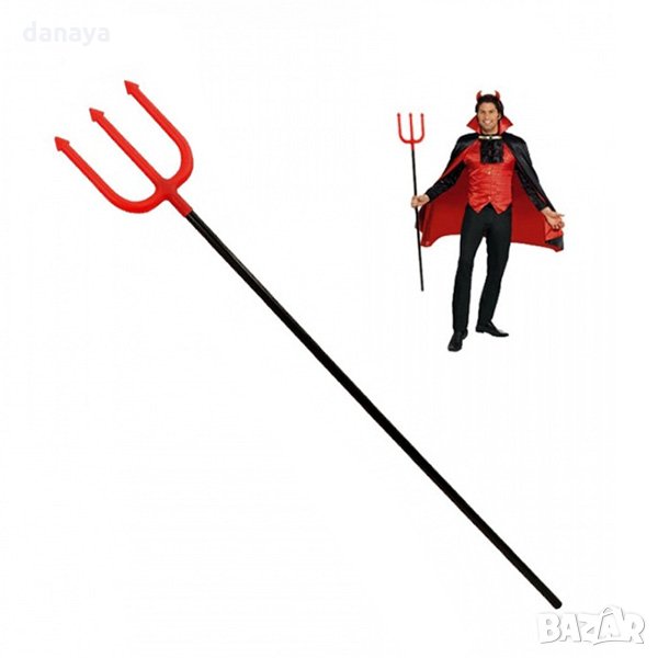 1744 Halloween парти аксесоар дяволски тризъбец жезъл, снимка 1