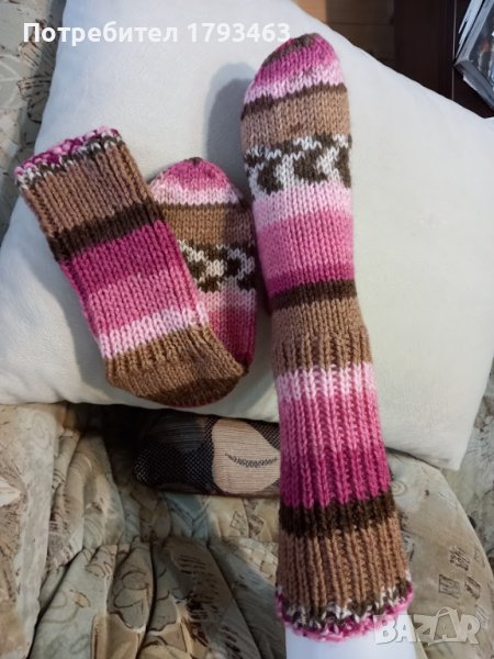 Ръчно плетени чорапи размер 38, снимка 1
