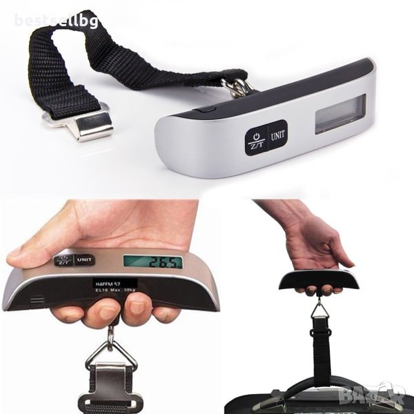 Точен електронен ръчен кантар везна за самолетен багаж куфари тегло, снимка 1