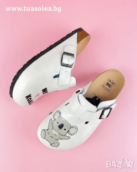 🥁 Намаление - Ортопедични чехли със стелка от естествена кожа | Марка Tuasolea, снимка 1