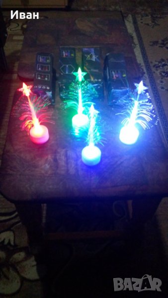 Елхички елха със звезда светеща в различни цветове с батерии за кола автомоби дом офис вила, снимка 1