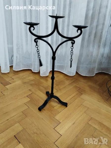 свещник ковано желязо, снимка 1