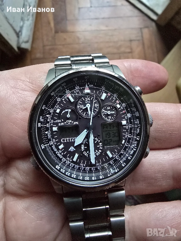 Продавам часовник Citizen - Promaster SKY Eco-Drive Aviation PMV65-2271 + подарък  ПРОДАДЕН, снимка 1
