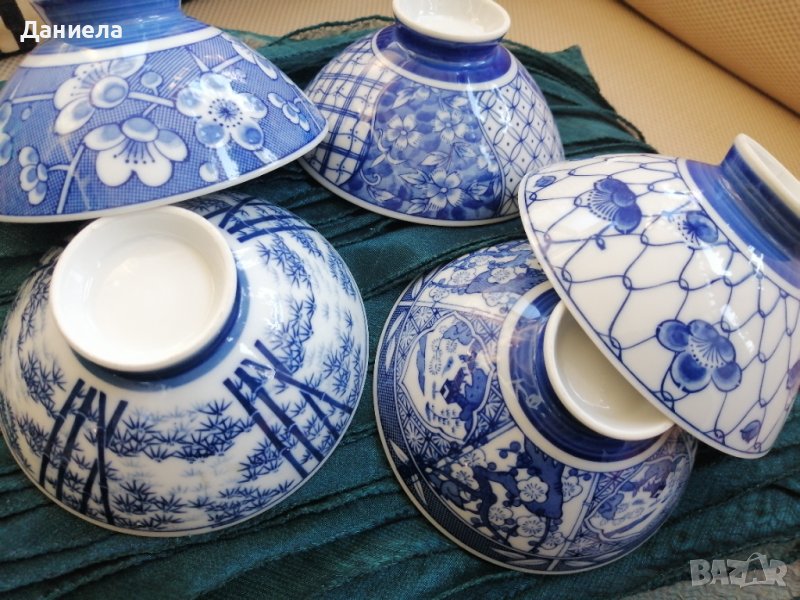 Китайски порцелан в син цвят - 5 броя, снимка 1