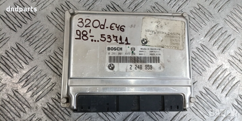 Компютър BMW E46 320D 1998г. 2248959 0281001445	, снимка 1