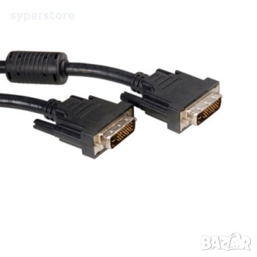 Кабел DVI - DVI Dual Link Roline 11.04.5525 Черен, 2м DVI-D to DVI-D Dual Link, снимка 1