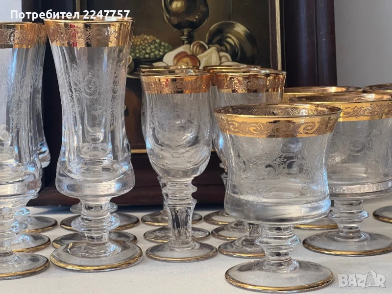 Кристални чаши Murano Medici, снимка 1