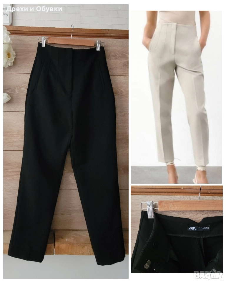 Черен панталон висока талия ZARA , снимка 1