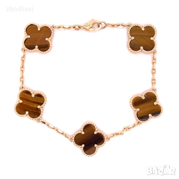 Златна дамска гривна Cleef 9,59гр. 18,0см. 14кр. проба:585 модел:32218-6, снимка 1