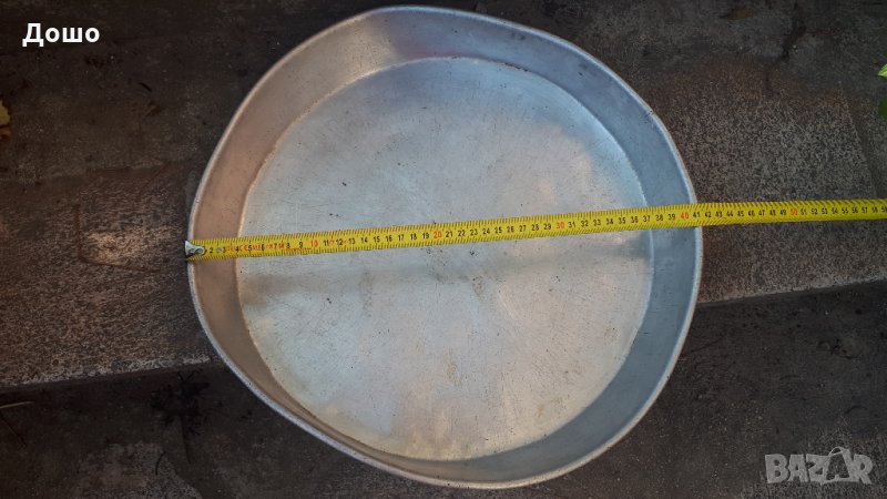 Стара алуминиева голяма тава 41см. диаметър, снимка 1