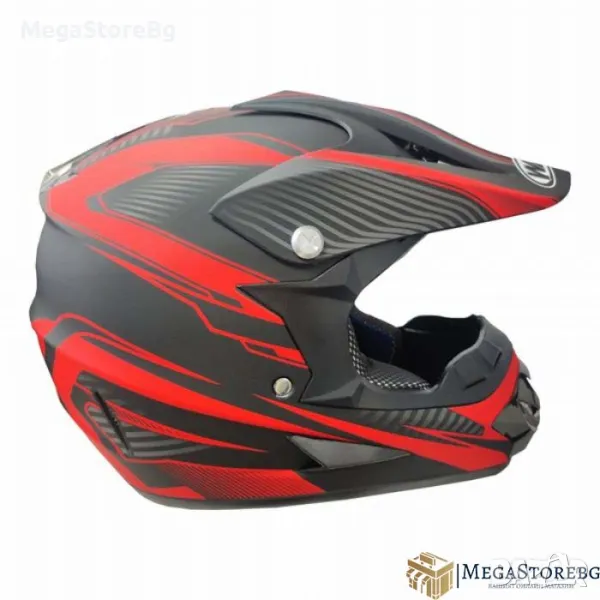 Детска Крос Каска 125 - S - Black / Red Argos, снимка 1